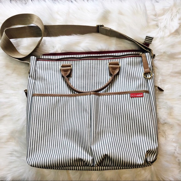 Skip Hop Handbags - Skip Hop Duo Signature Striped Large Diaper Bag